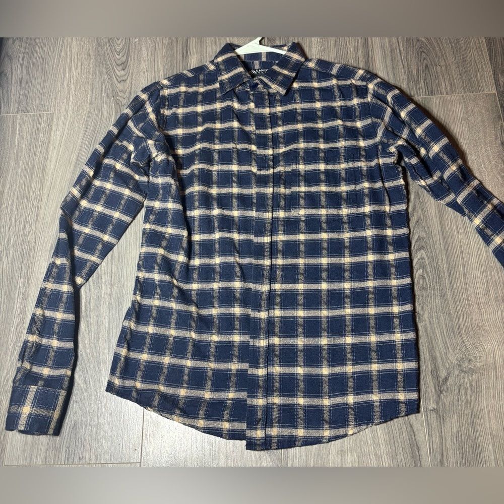 Men’s Canyon Club Navy Blue Plaid Size Medium EPC